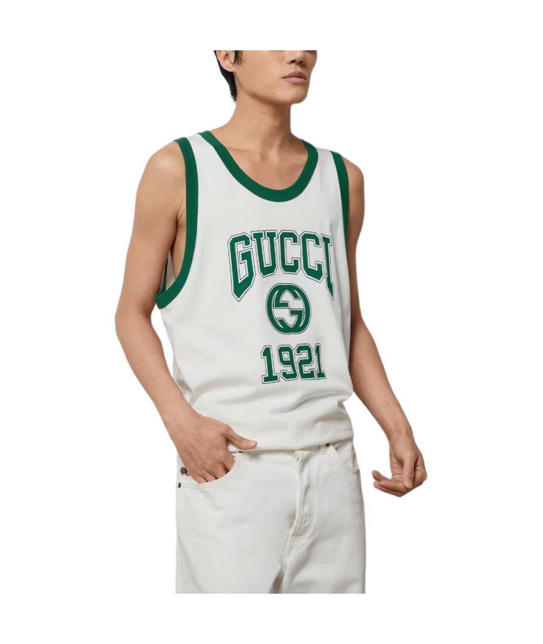 GUCCI Зеленая майка, фото 4