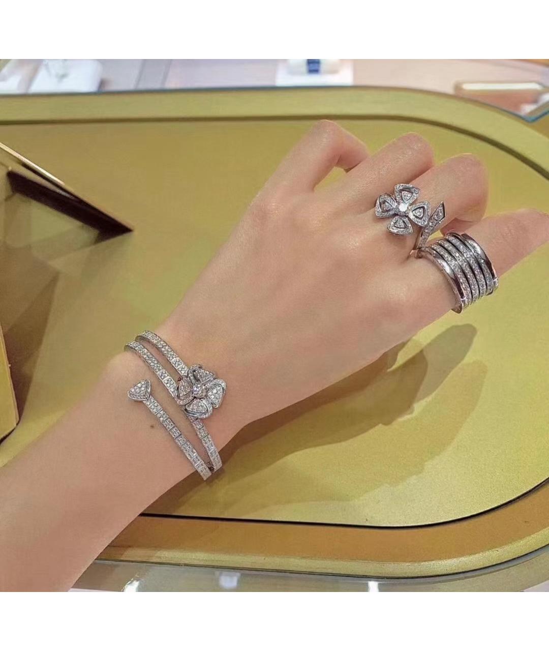 BVLGARI Серебряное кольцо из белого золота, фото 7
