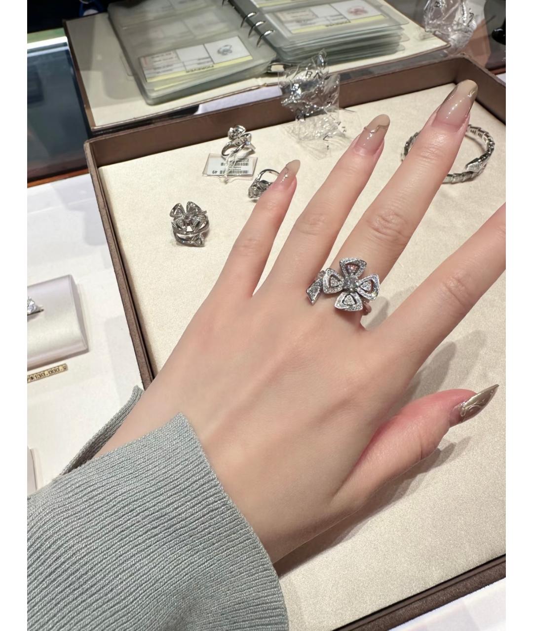 BVLGARI Серебряное кольцо из белого золота, фото 8