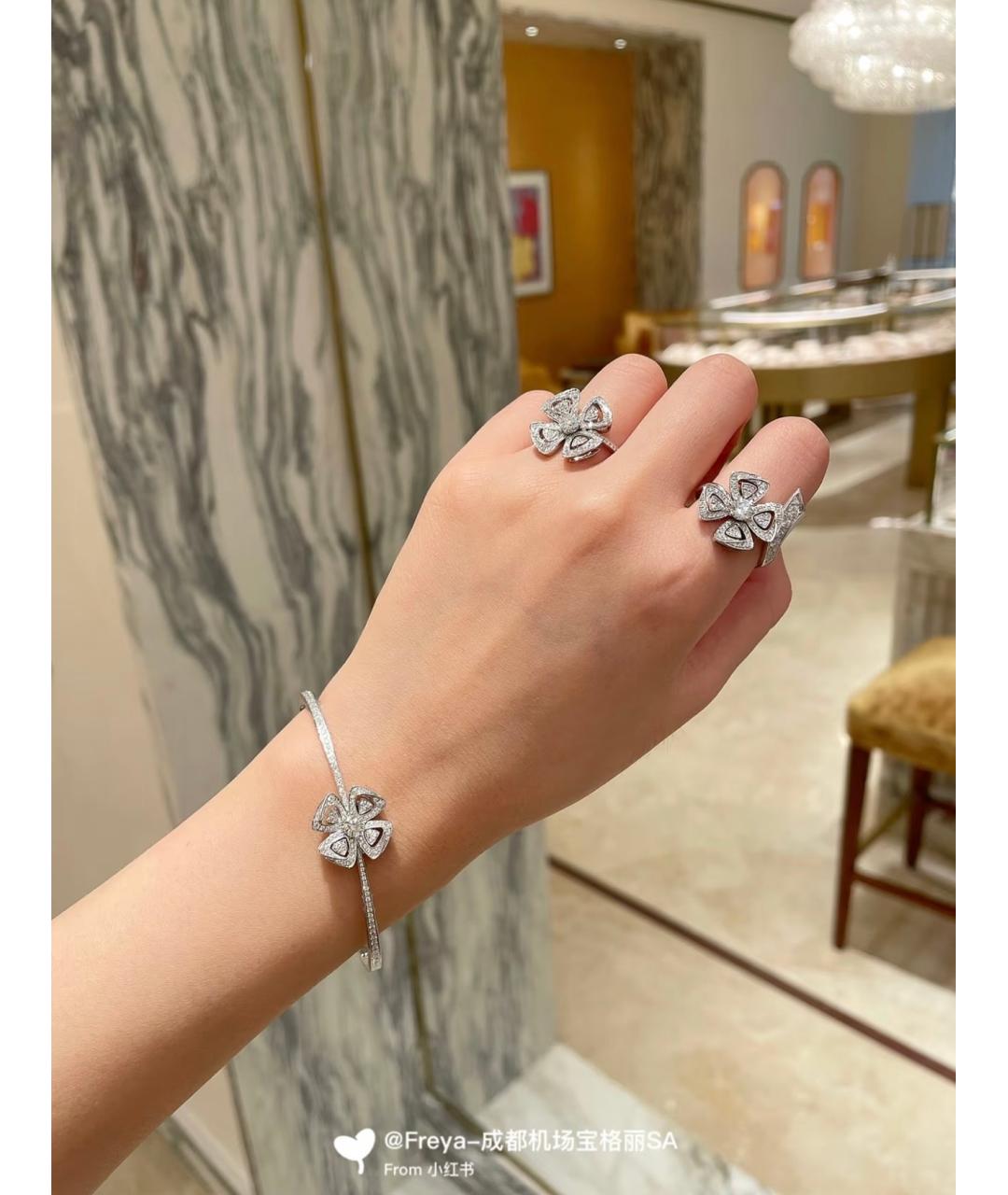 BVLGARI Серебряное кольцо из белого золота, фото 6