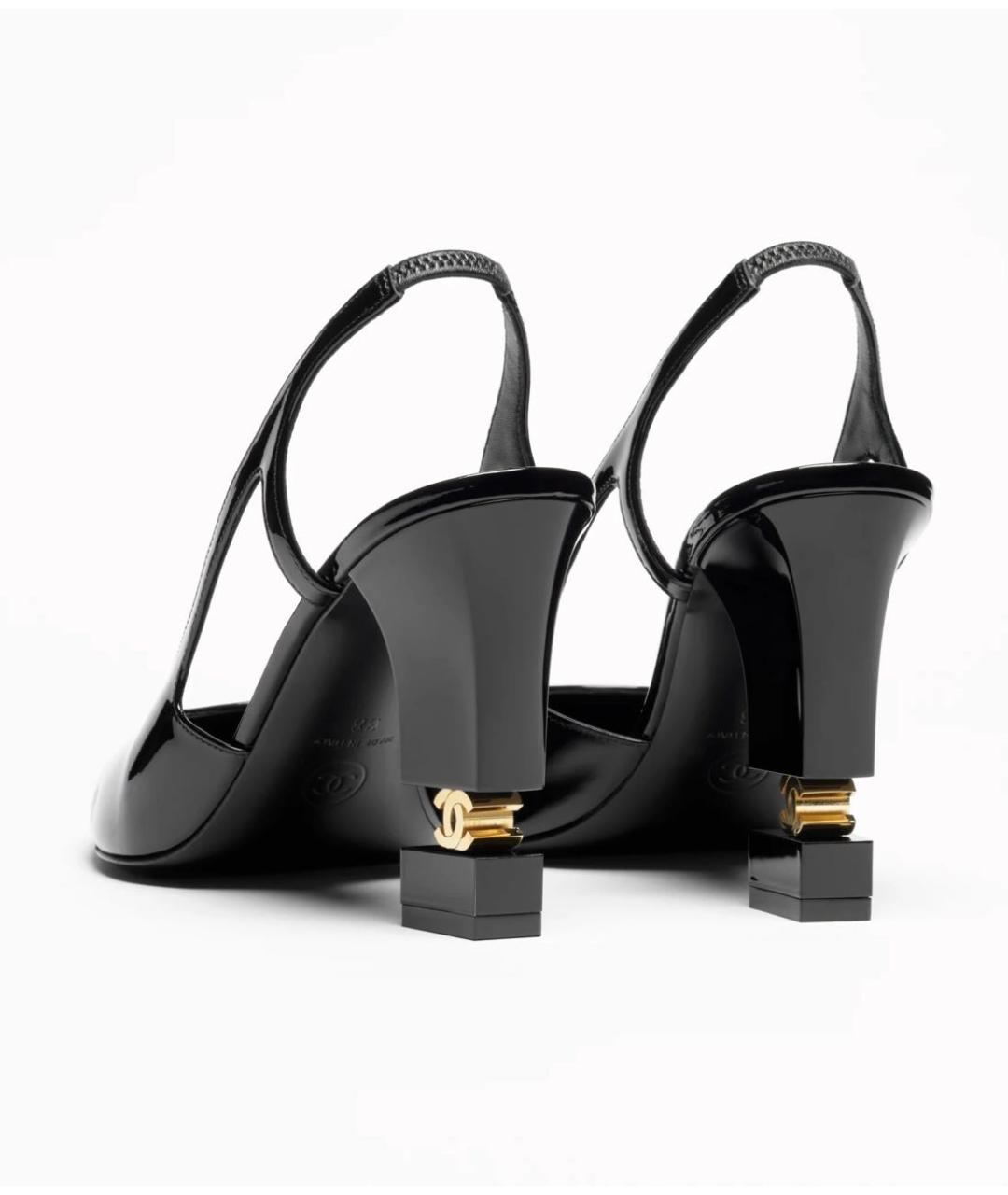 CHANEL Черные туфли из лакированной кожи, фото 3