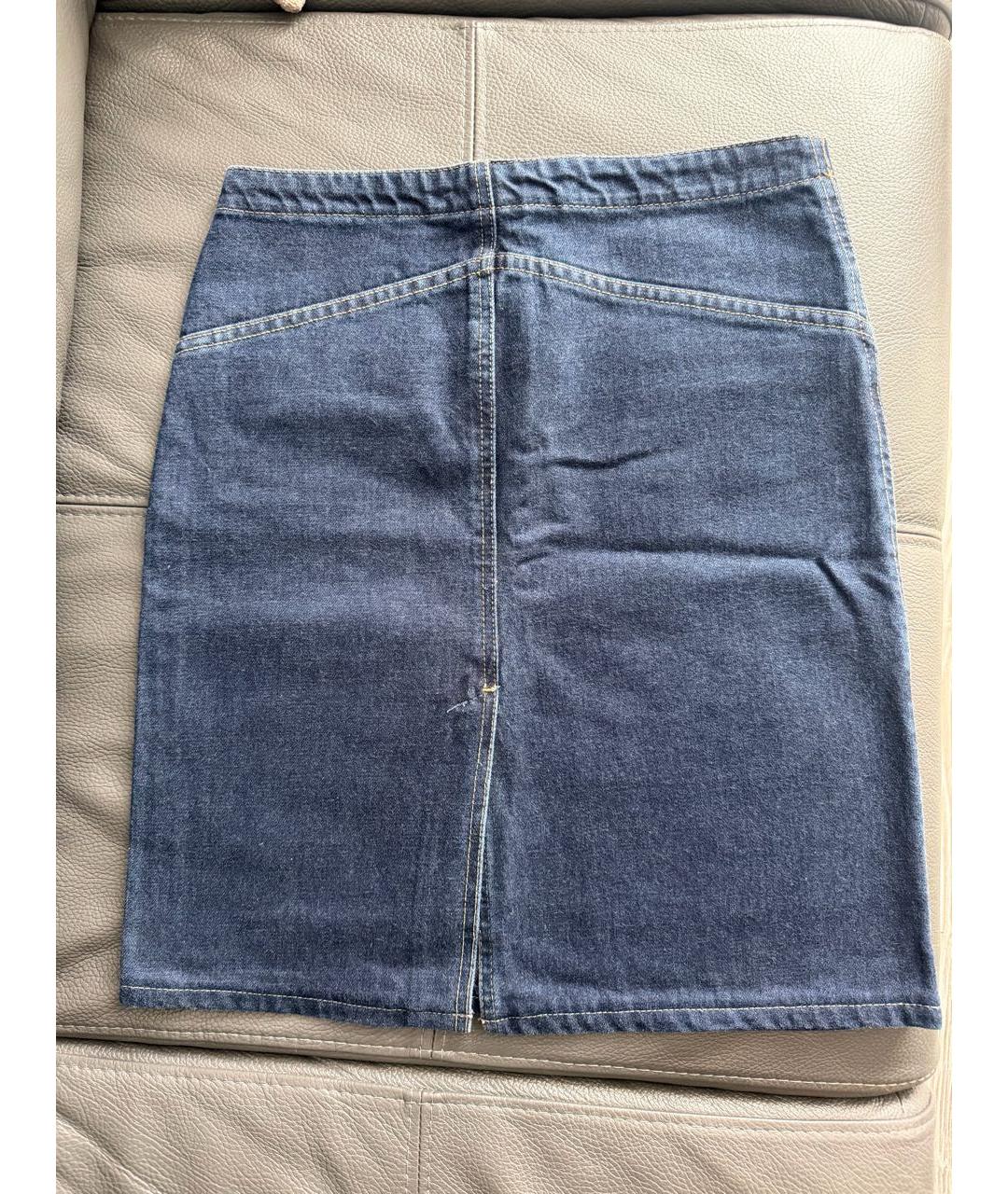 LEVI'S Темно-синяя деним юбка миди, фото 2