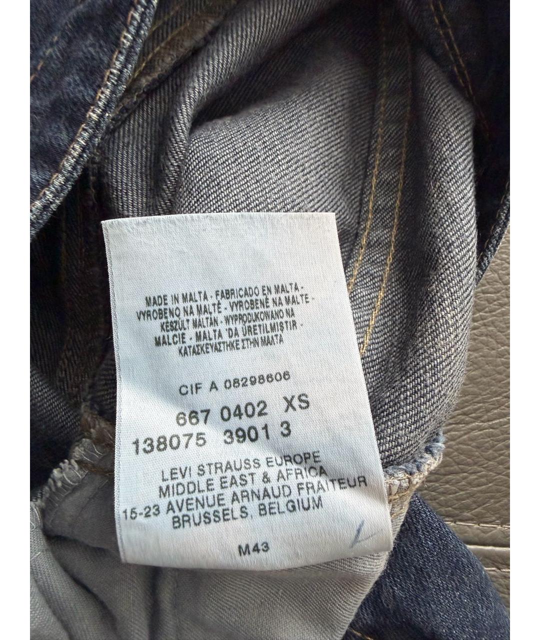 LEVI'S Темно-синяя деним юбка миди, фото 5