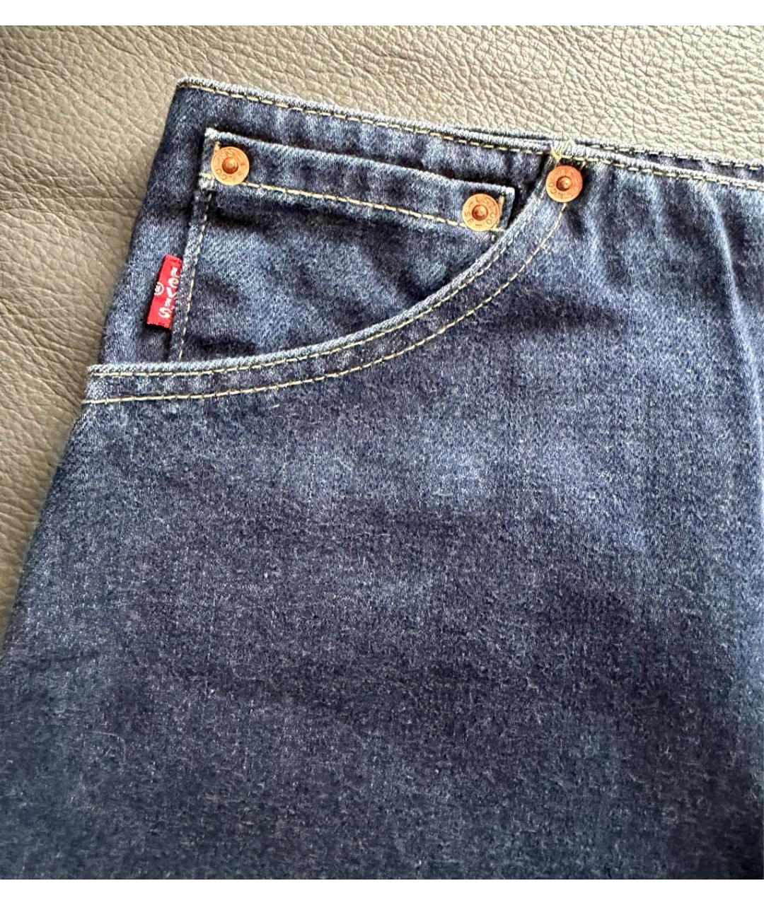LEVI'S Темно-синяя деним юбка миди, фото 4