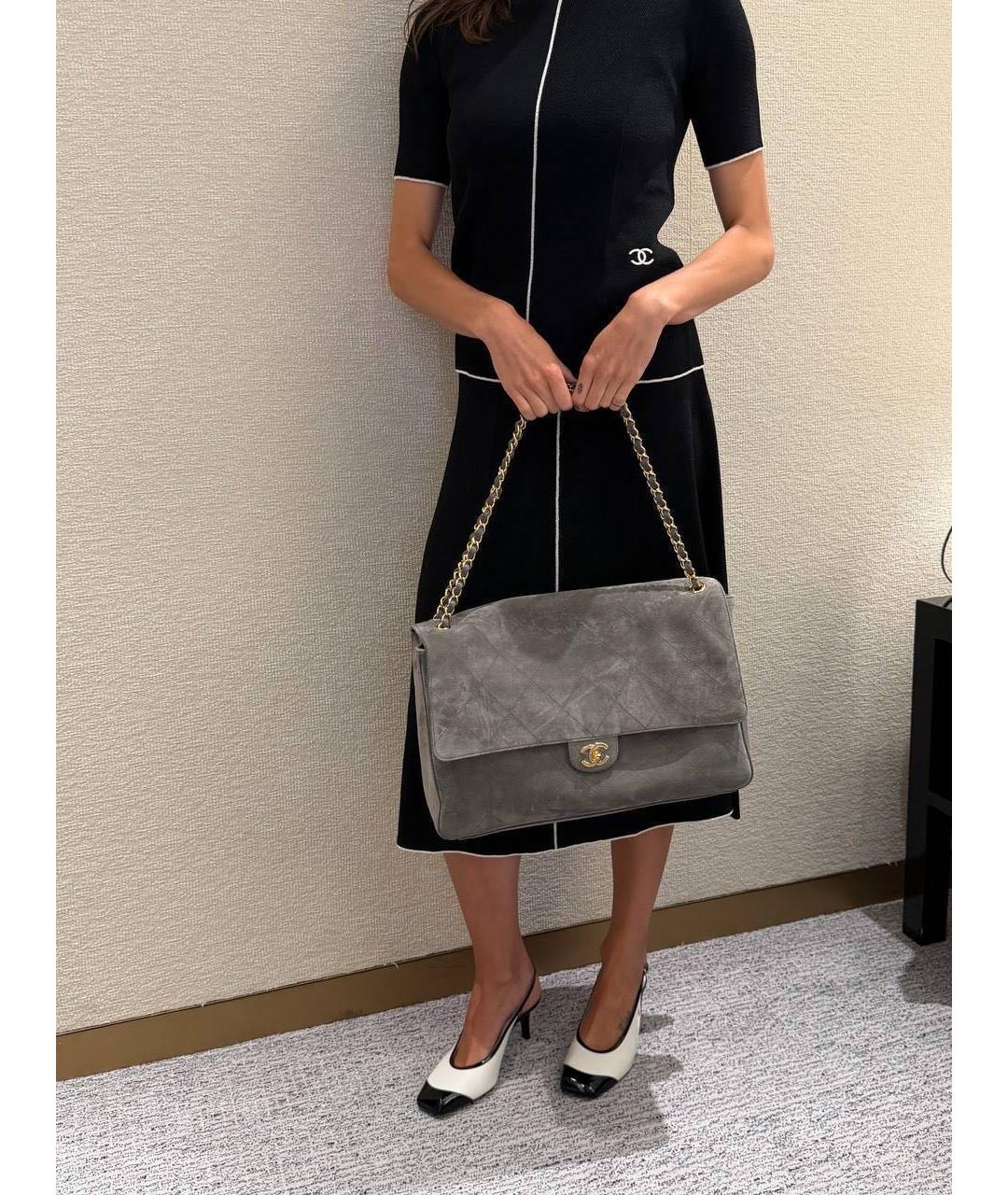CHANEL Голубая замшевая сумка через плечо, фото 2