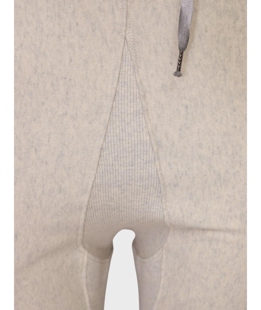 MAISON MARGIELA Бежевые хлопковые повседневные брюки, фото 3