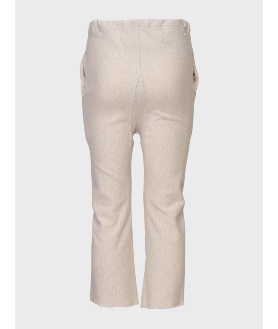 MAISON MARGIELA Бежевые хлопковые повседневные брюки, фото 2