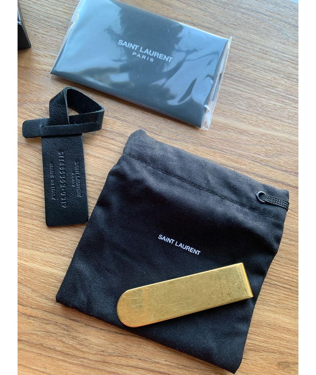 SAINT LAURENT Золотой кошелек, фото 6