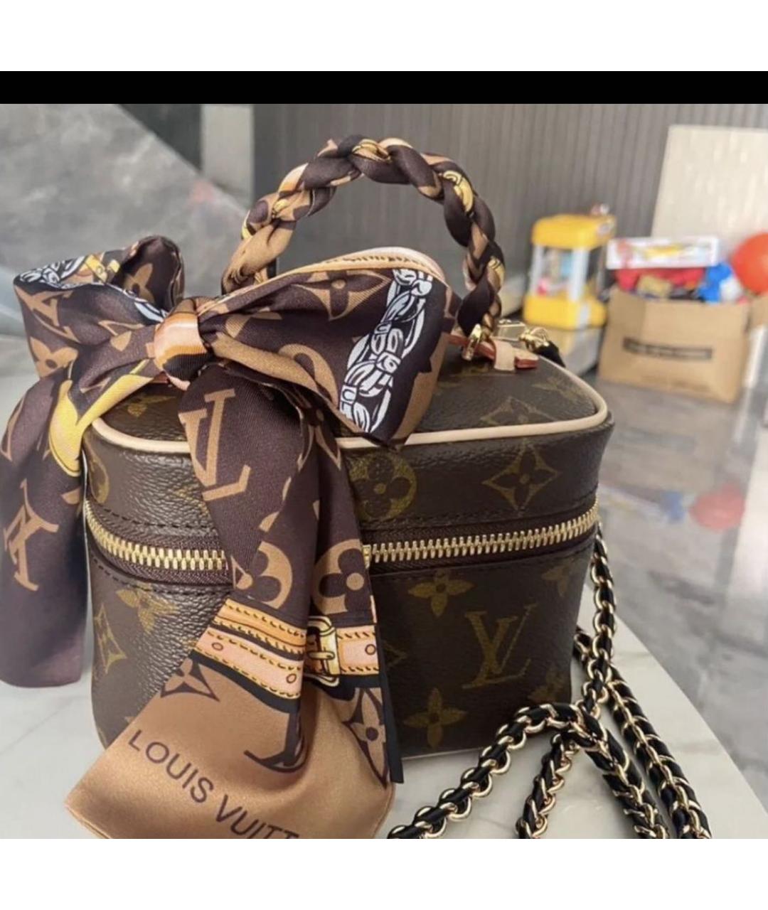 LOUIS VUITTON Коричневая канва сумка с короткими ручками, фото 6