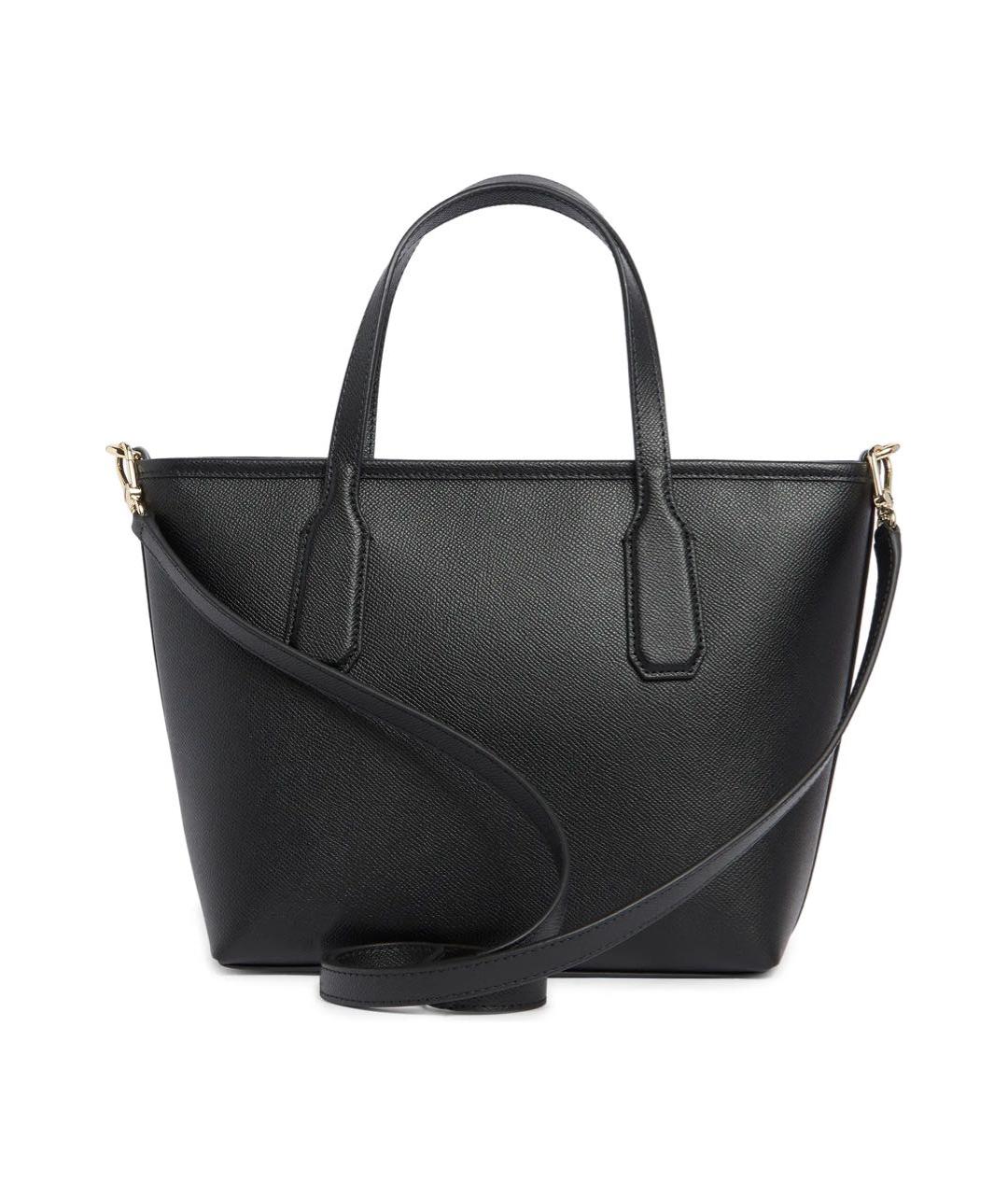 FURLA Черная кожаная сумка тоут, фото 3