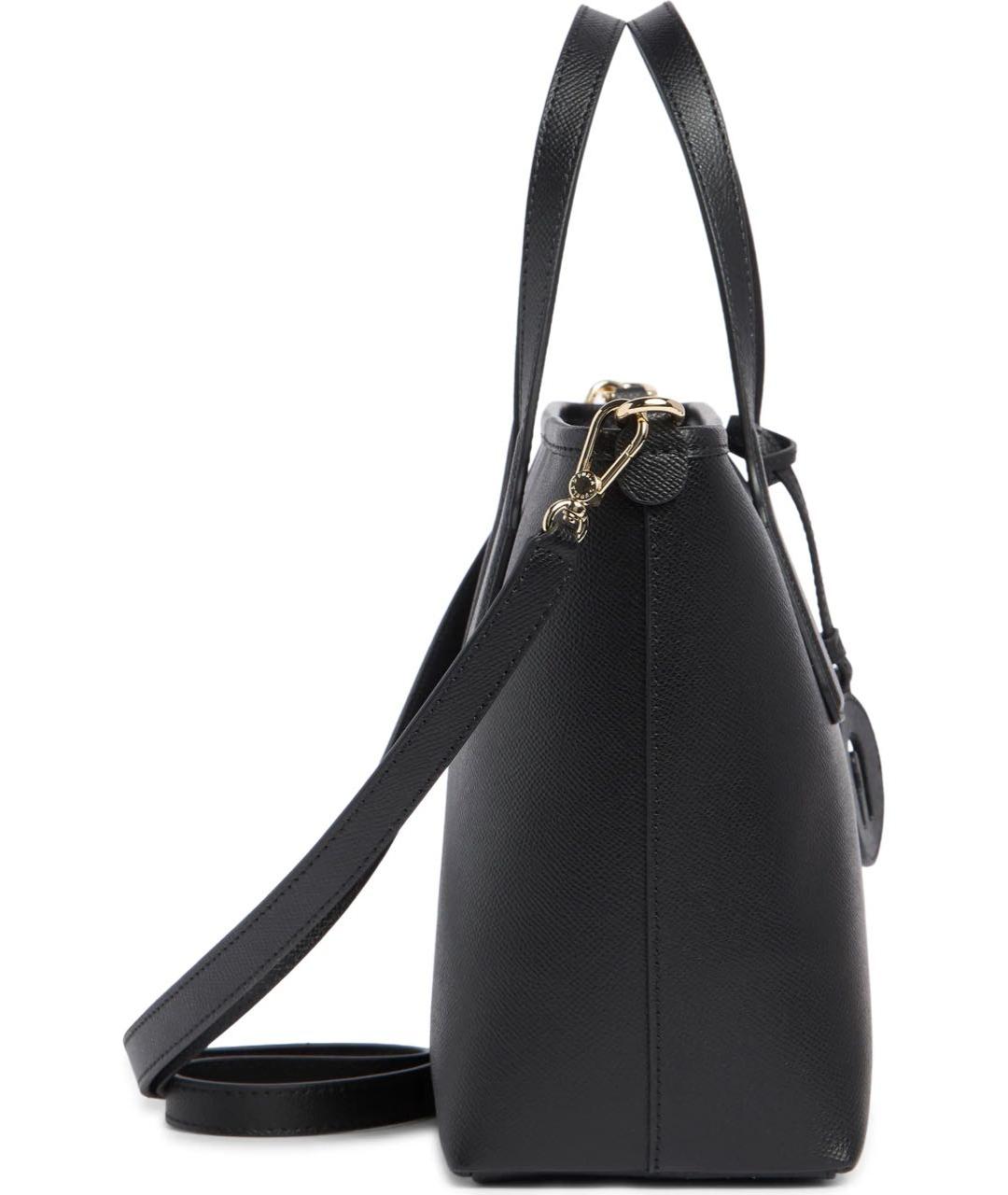 FURLA Черная кожаная сумка тоут, фото 2