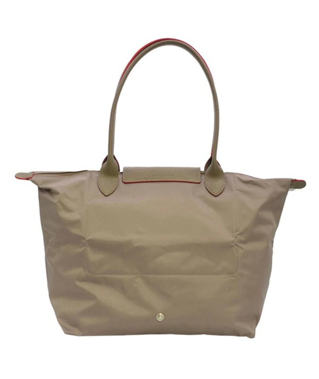 LONGCHAMP Бежевая тканевая сумка через плечо, фото 3