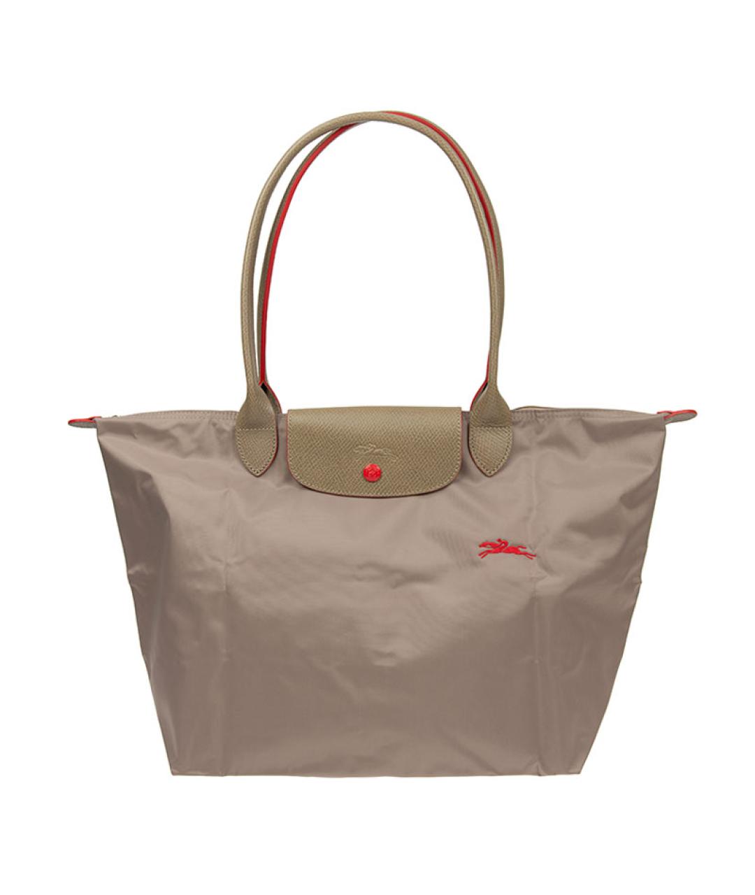 LONGCHAMP Бежевая тканевая сумка через плечо, фото 1