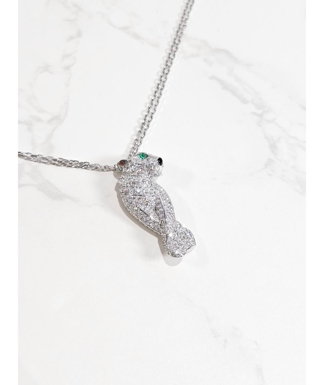 CARTIER Серебряное колье из белого золота, фото 2