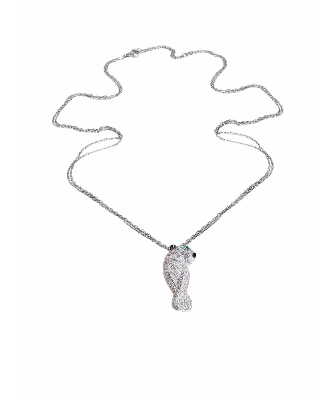 CARTIER Серебряное колье из белого золота, фото 1