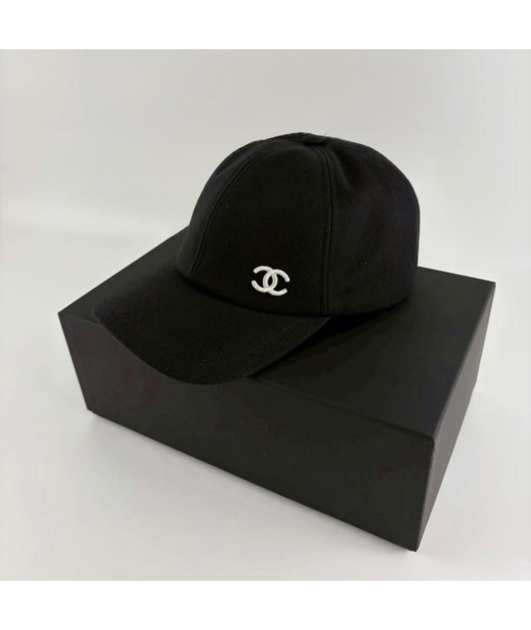 CHANEL Черная хлопковая кепка, фото 5
