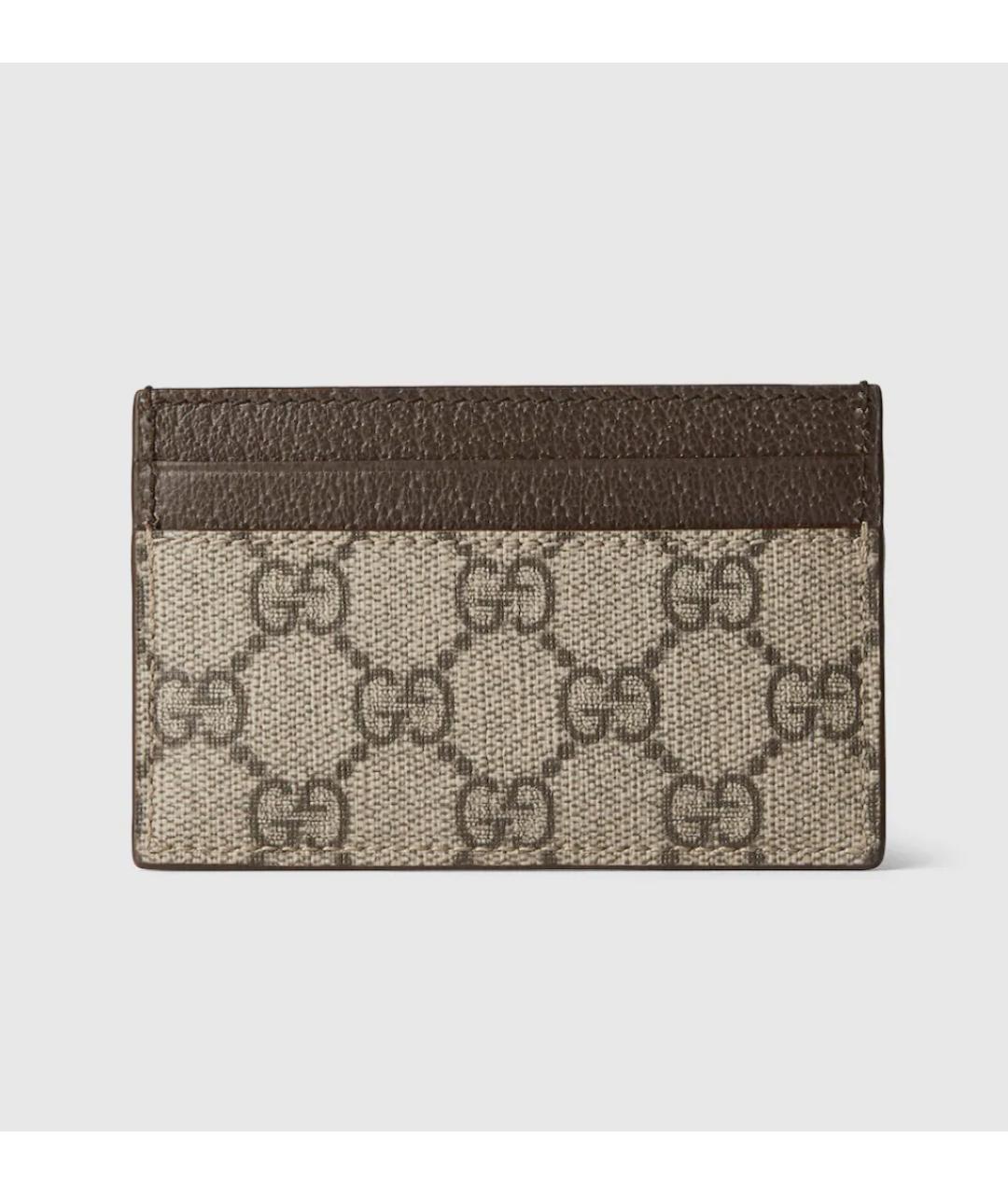 GUCCI Коричневый кожаный кардхолдер, фото 3
