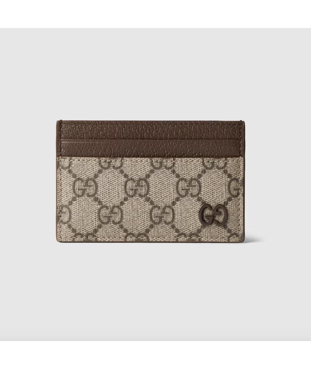 GUCCI Коричневый кожаный кардхолдер, фото 5