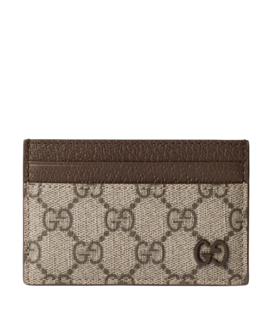 GUCCI Коричневый кожаный кардхолдер, фото 1