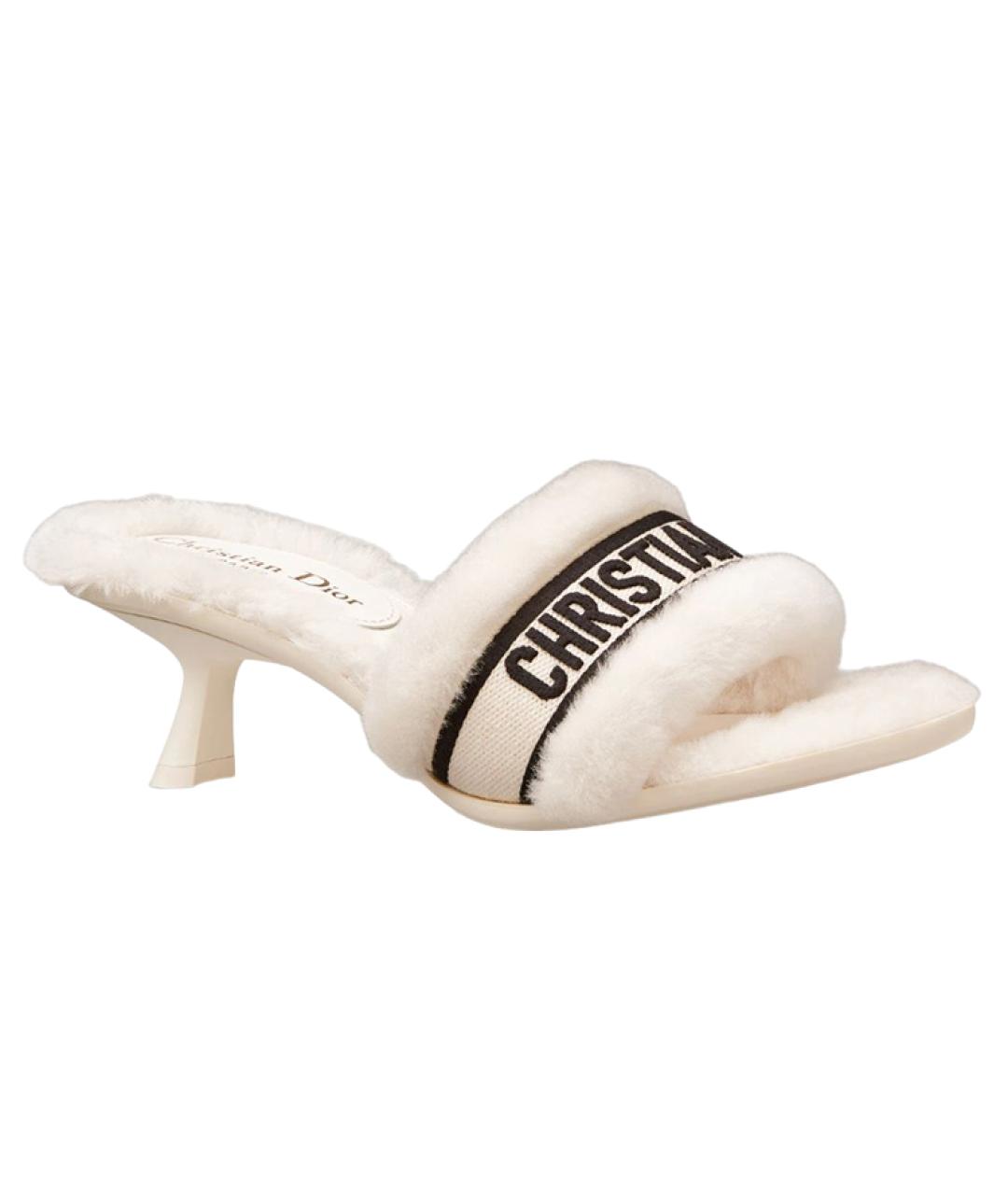 CHRISTIAN DIOR Белые мюли, фото 3