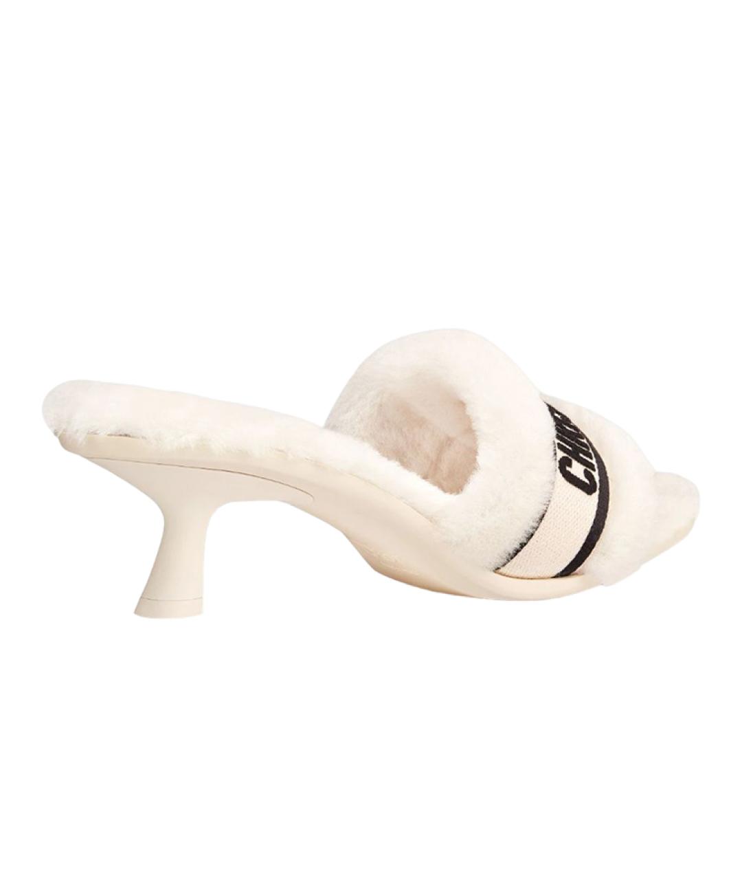 CHRISTIAN DIOR Белые мюли, фото 4