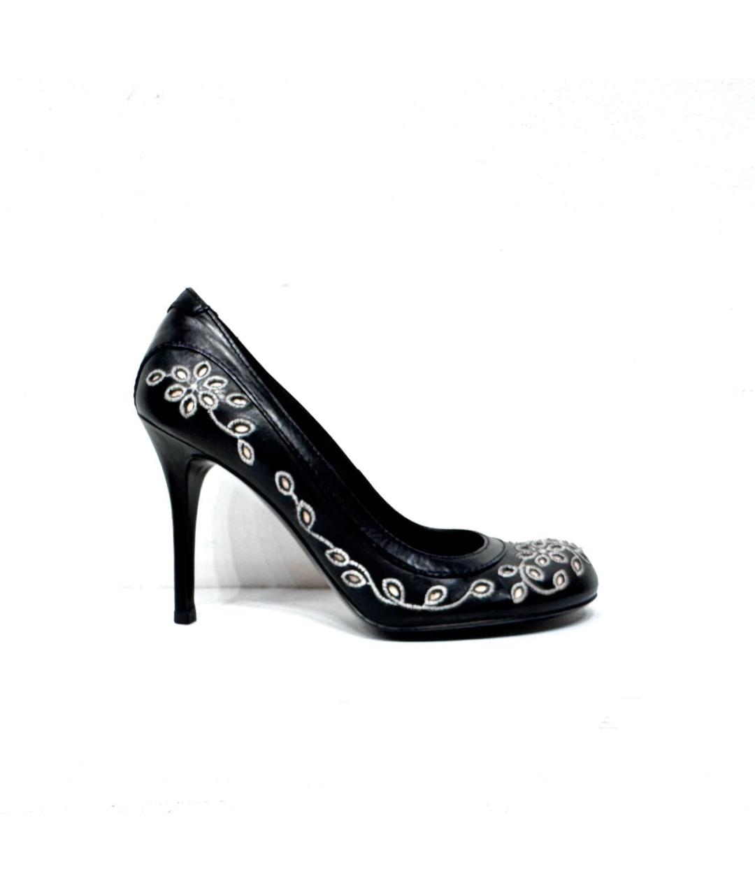 ALEXANDER MCQUEEN Черные кожаные туфли, фото 9