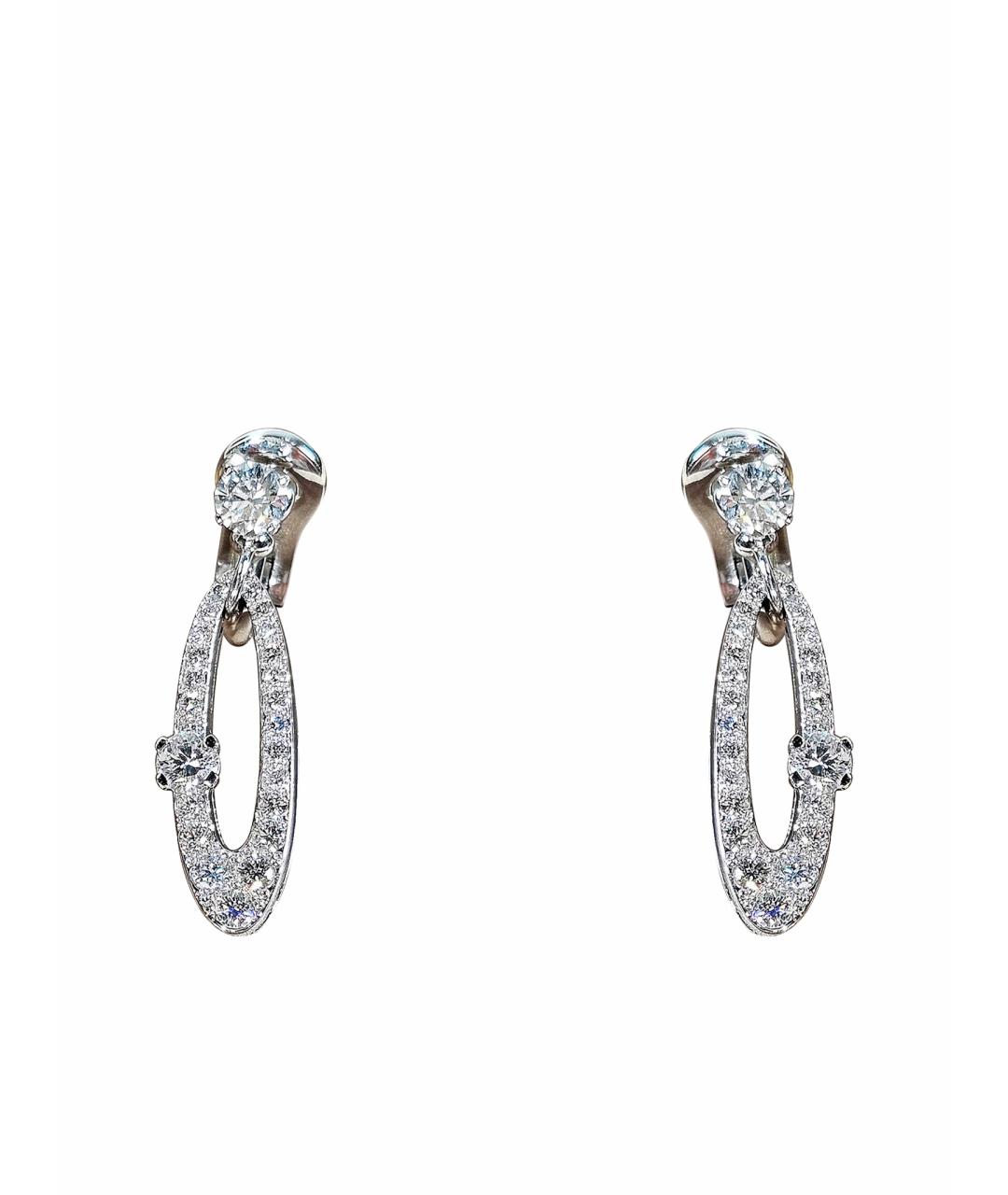 BVLGARI Серебряные серьги из белого золота, фото 1