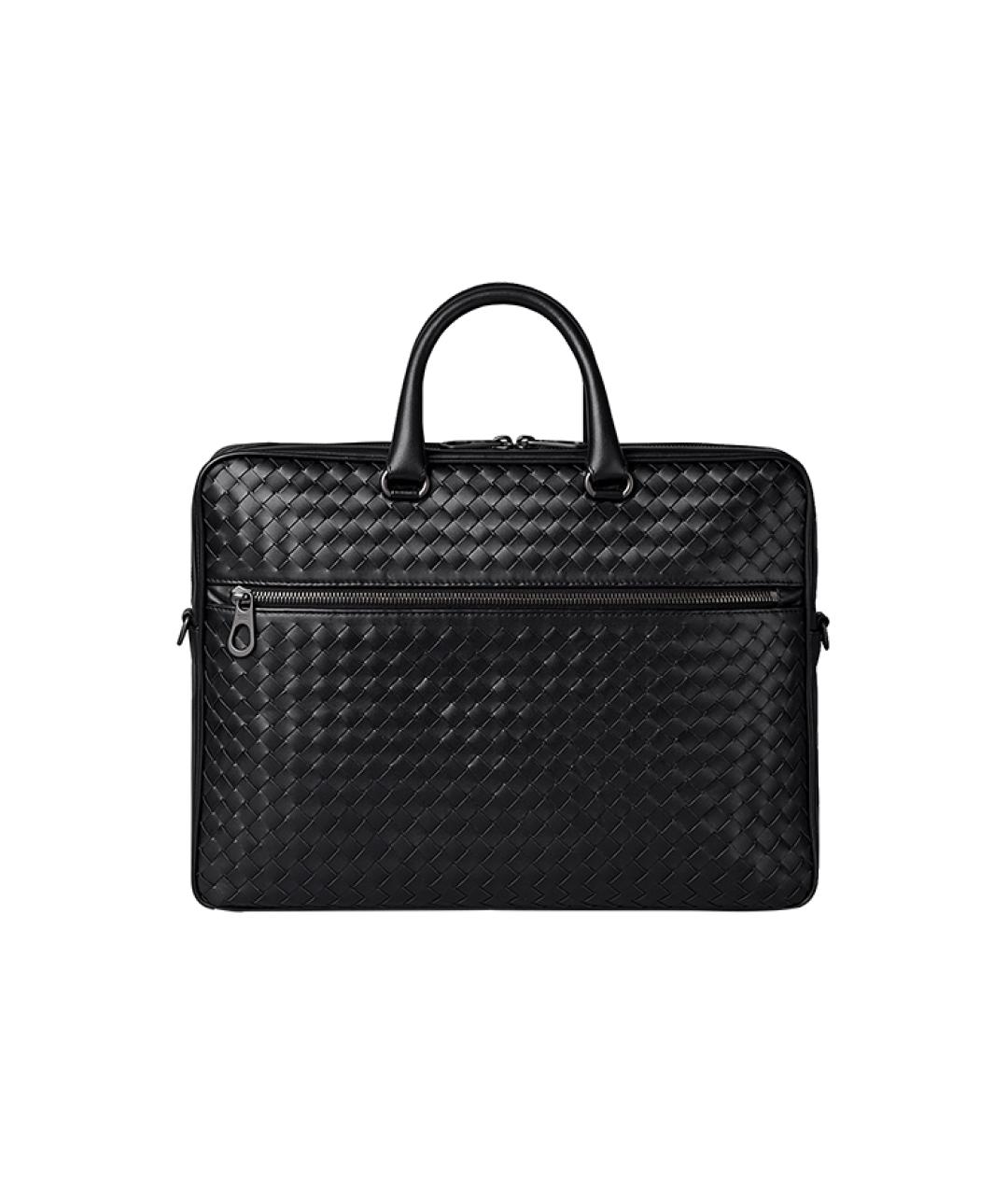 BOTTEGA VENETA Черная кожаная сумка на плечо, фото 3