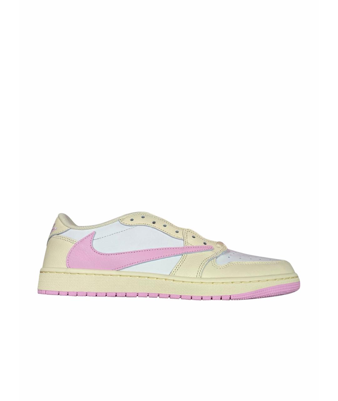 NIKE Бежевые кожаные кроссовки, фото 1