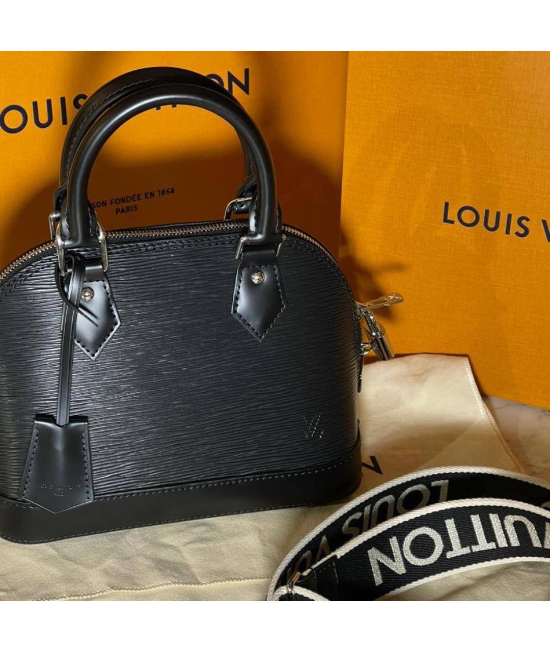 LOUIS VUITTON Черная сумка с короткими ручками, фото 2