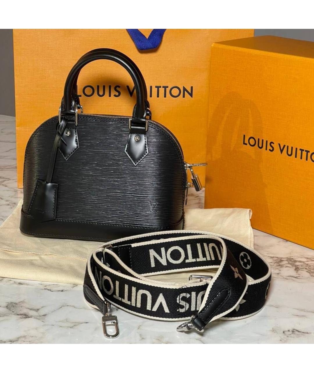 LOUIS VUITTON Черная сумка с короткими ручками, фото 3