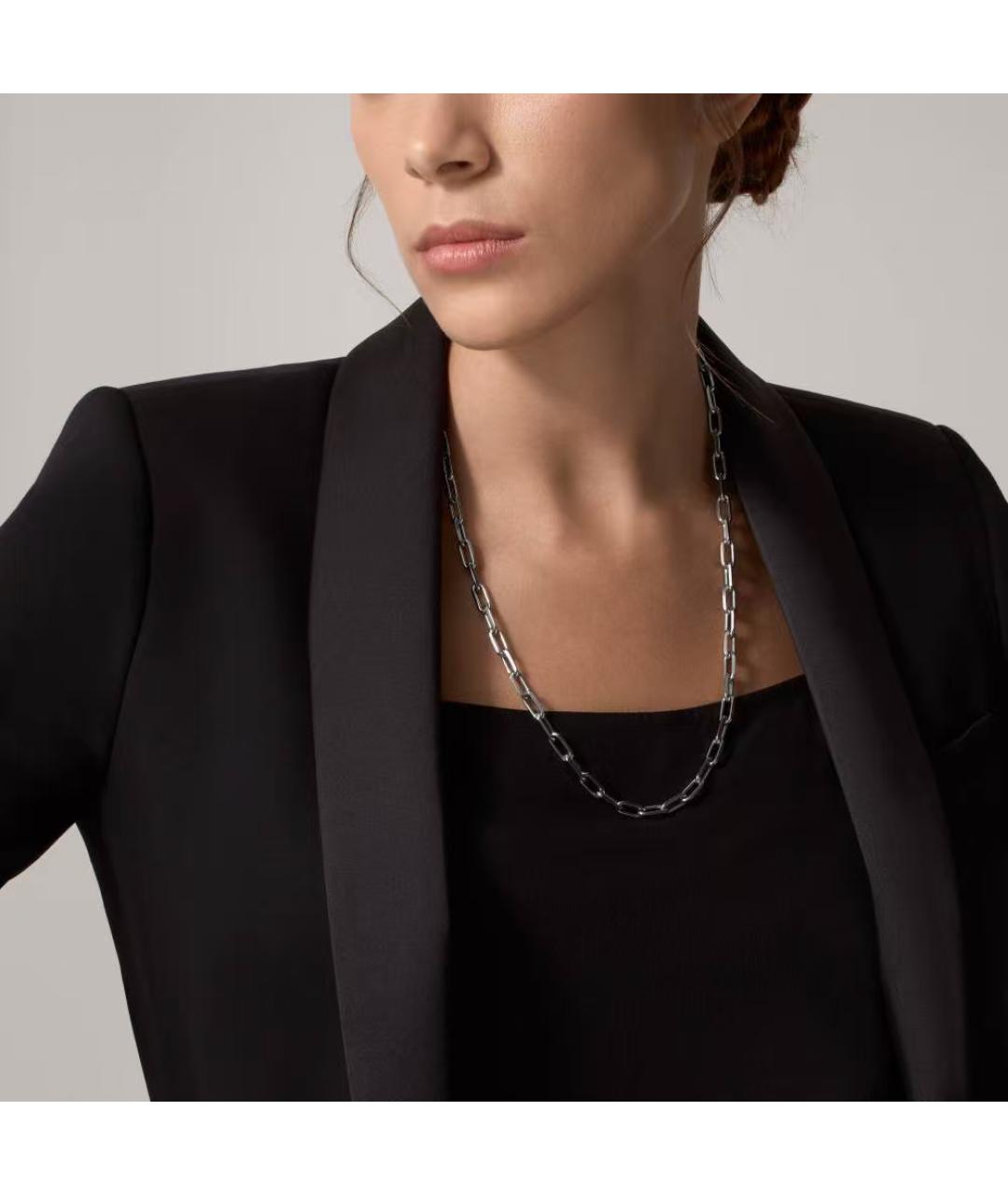 CARTIER Серебряное колье из белого золота, фото 3
