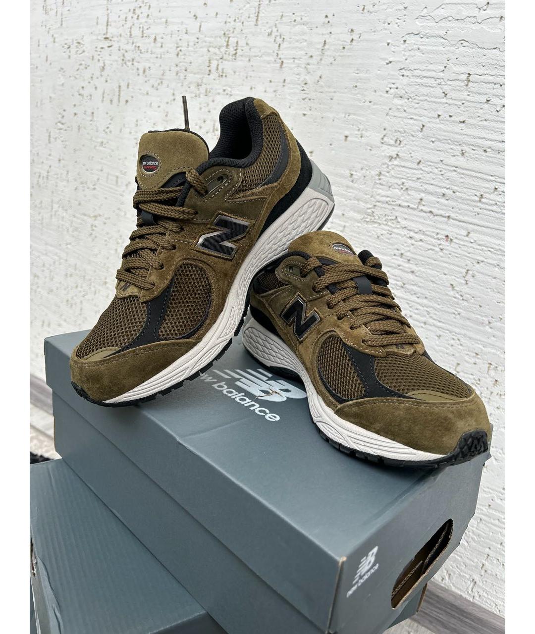 NEW BALANCE Хаки замшевые кроссовки, фото 5