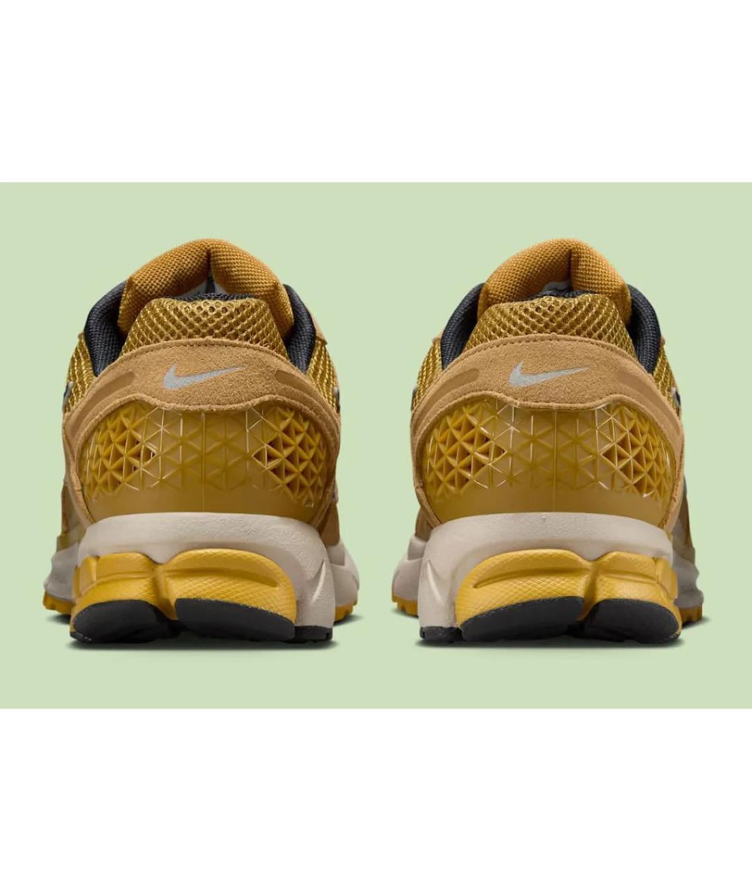 NIKE Горчичные текстильные низкие кроссовки / кеды, фото 4