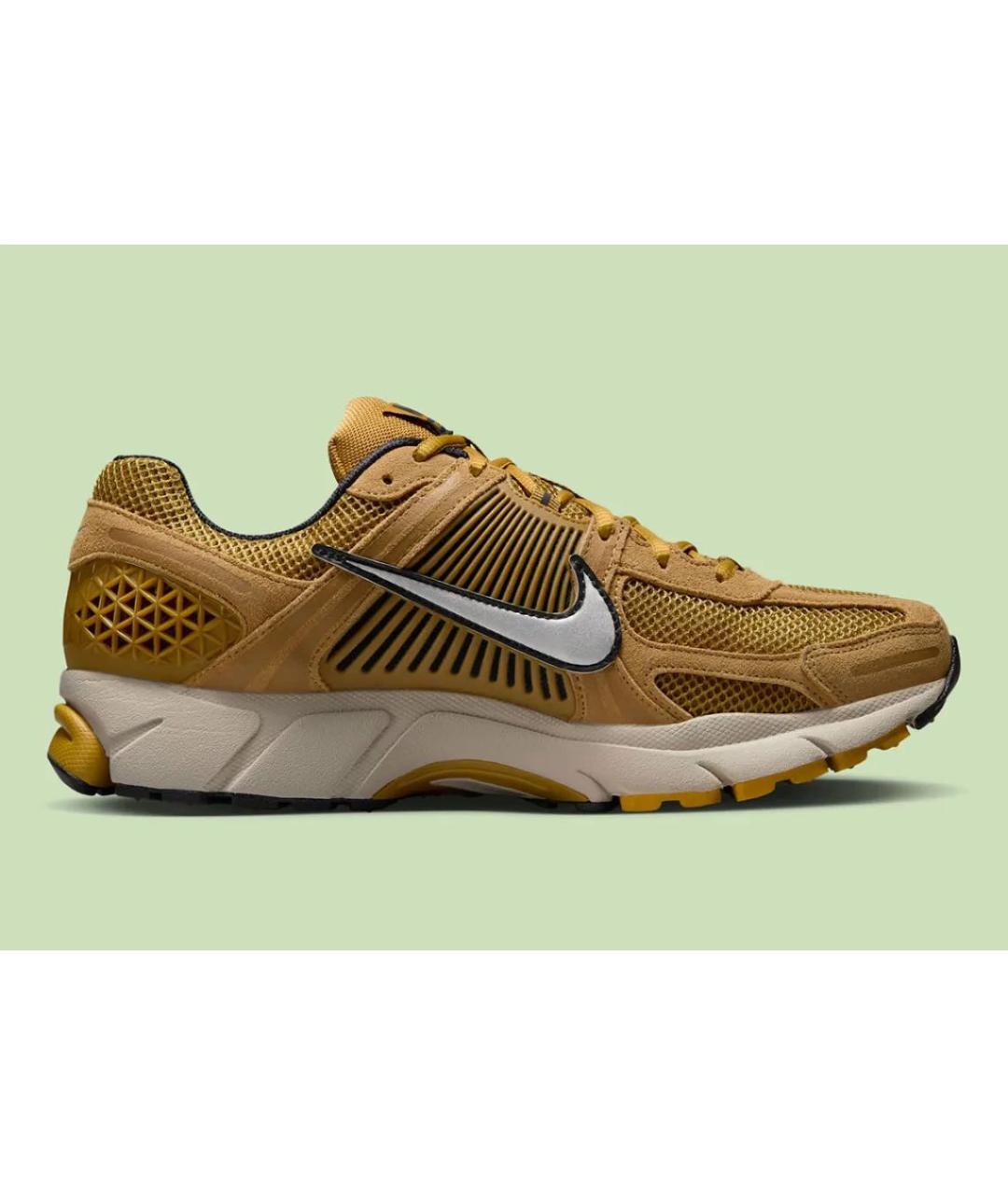 NIKE Горчичные текстильные низкие кроссовки / кеды, фото 5