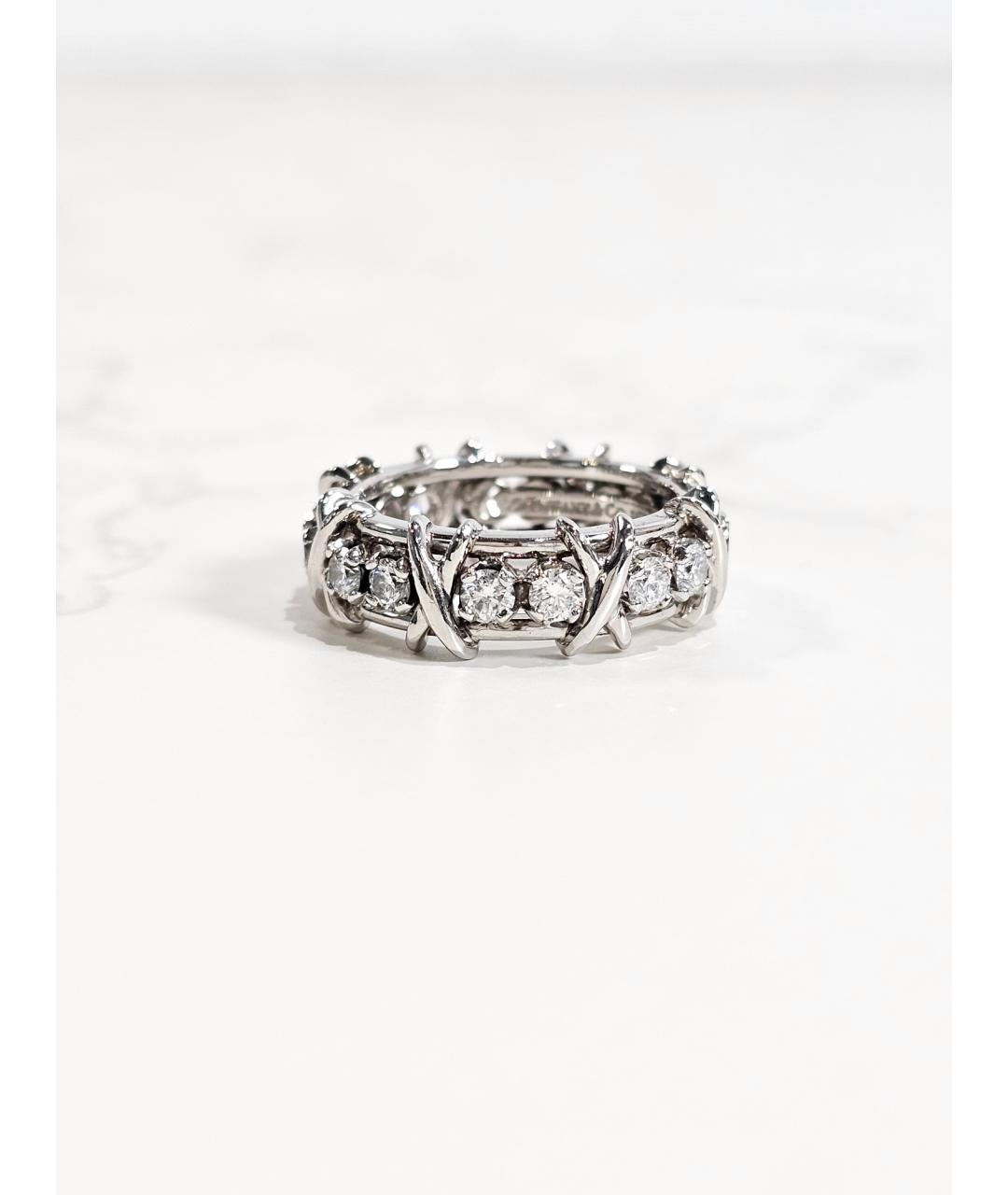 TIFFANY&CO Серебряное платиновое кольцо, фото 3
