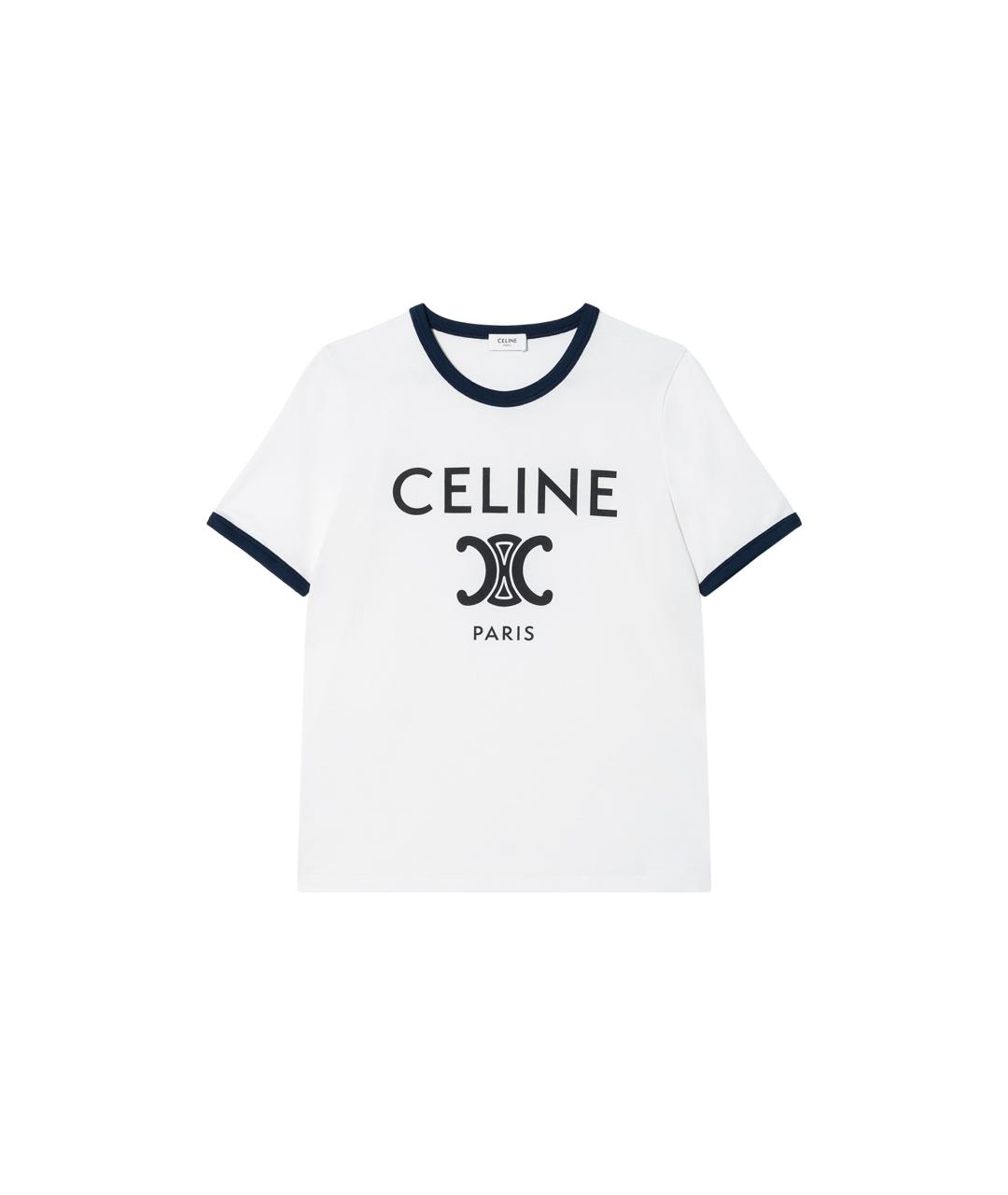 CELINE Белая футболка, фото 3
