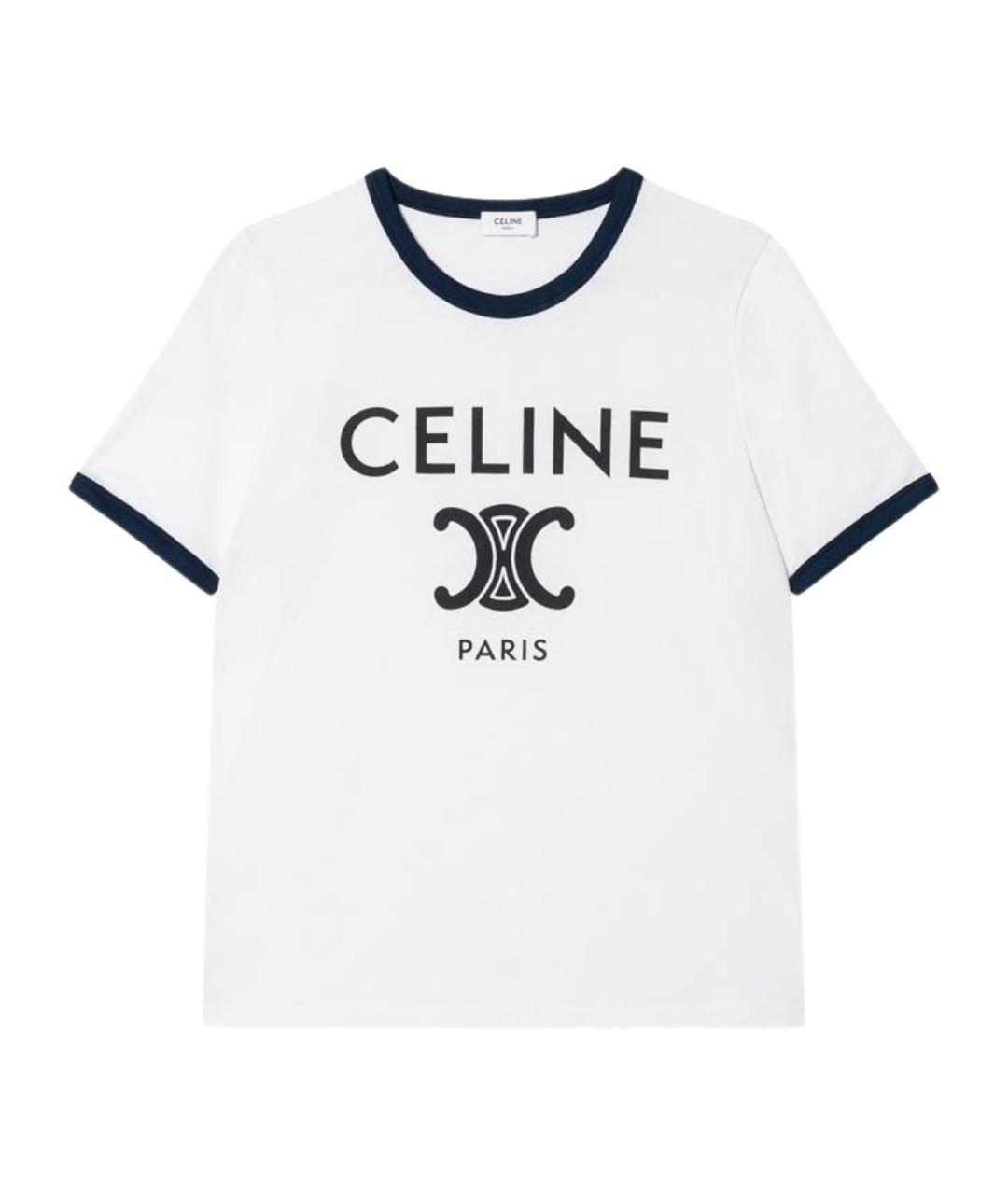 CELINE Белая футболка, фото 1