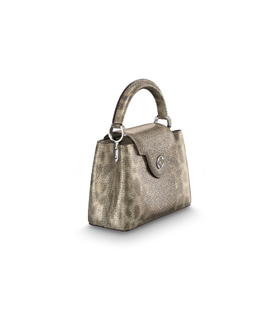 LOUIS VUITTON Серая сумка через плечо из экзотической кожи, фото 2