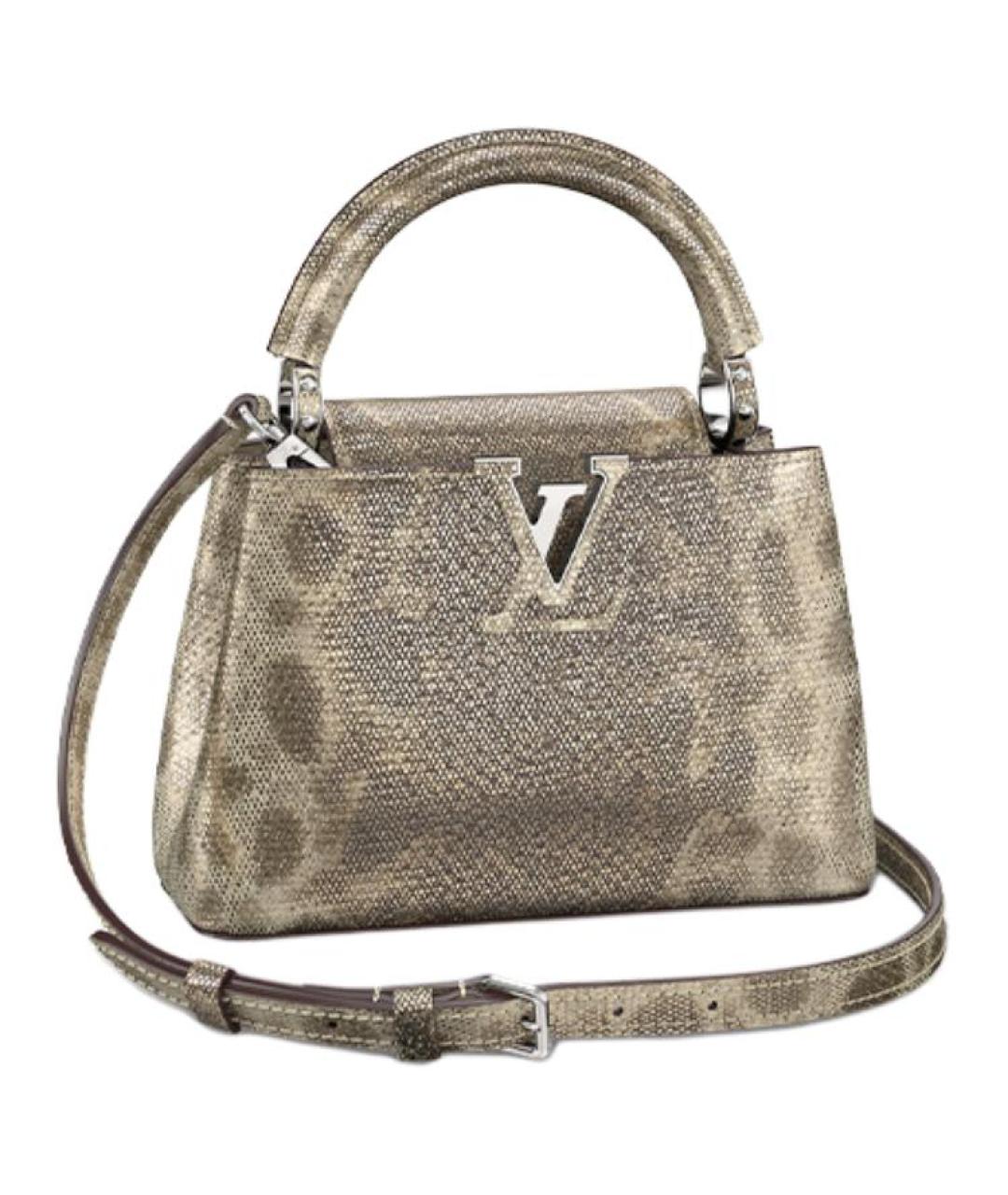 LOUIS VUITTON Серая сумка через плечо из экзотической кожи, фото 1