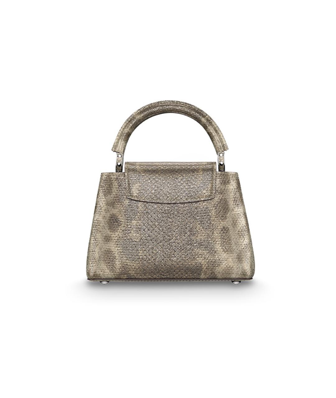 LOUIS VUITTON Серая сумка через плечо из экзотической кожи, фото 3