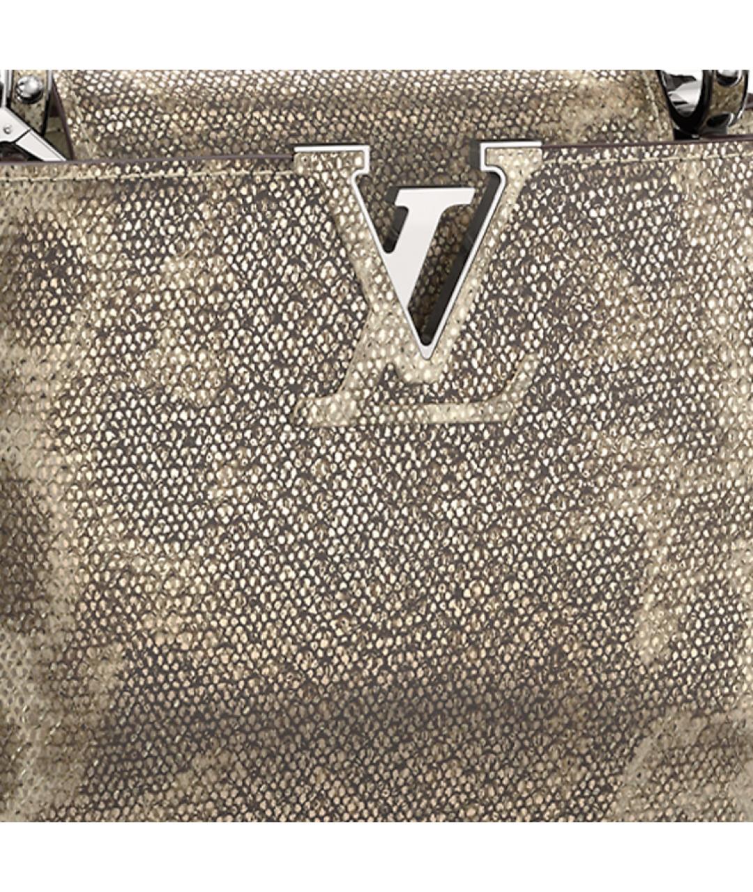 LOUIS VUITTON Серая сумка через плечо из экзотической кожи, фото 5