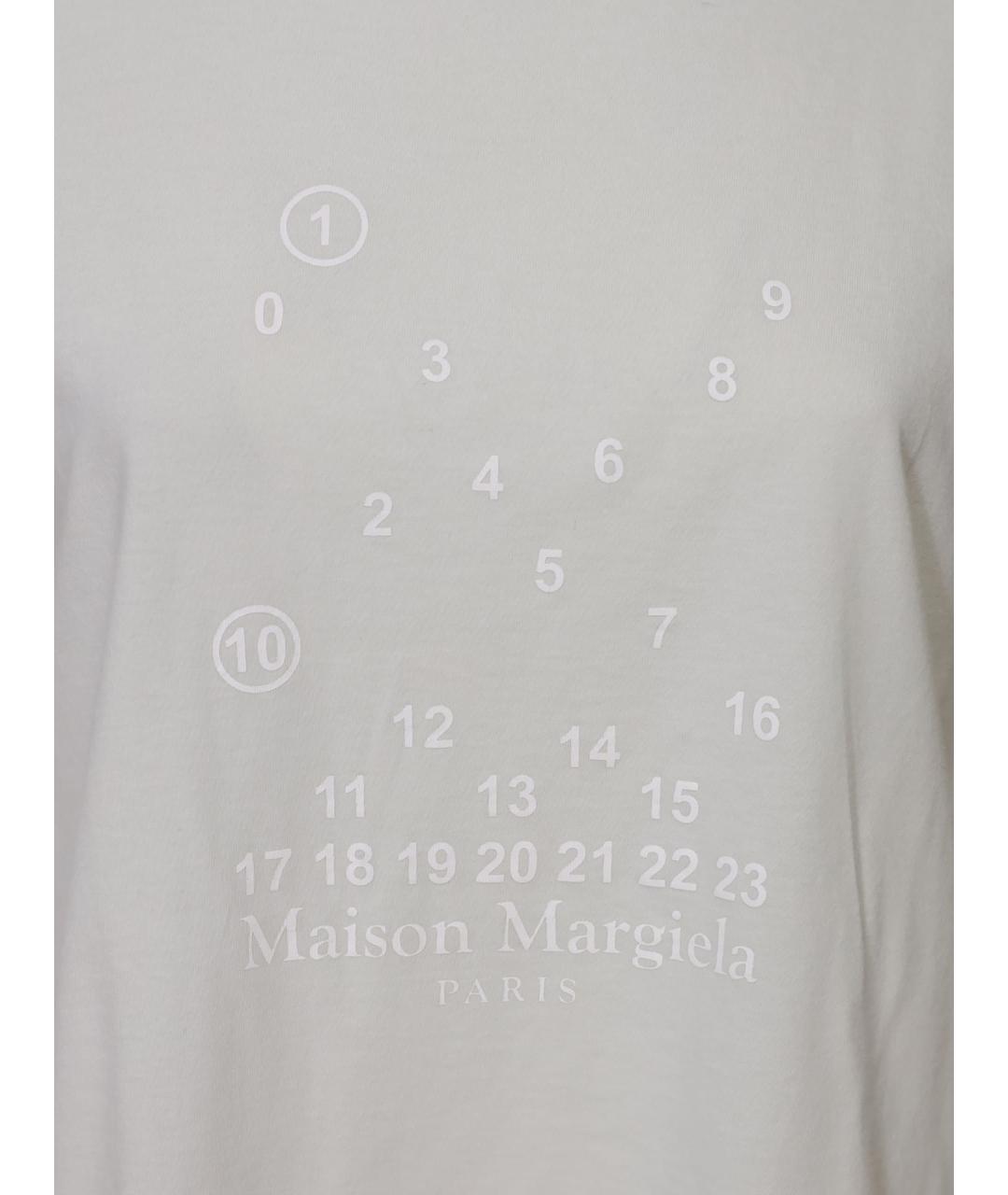 MAISON MARGIELA Серая хлопковая футболка, фото 3