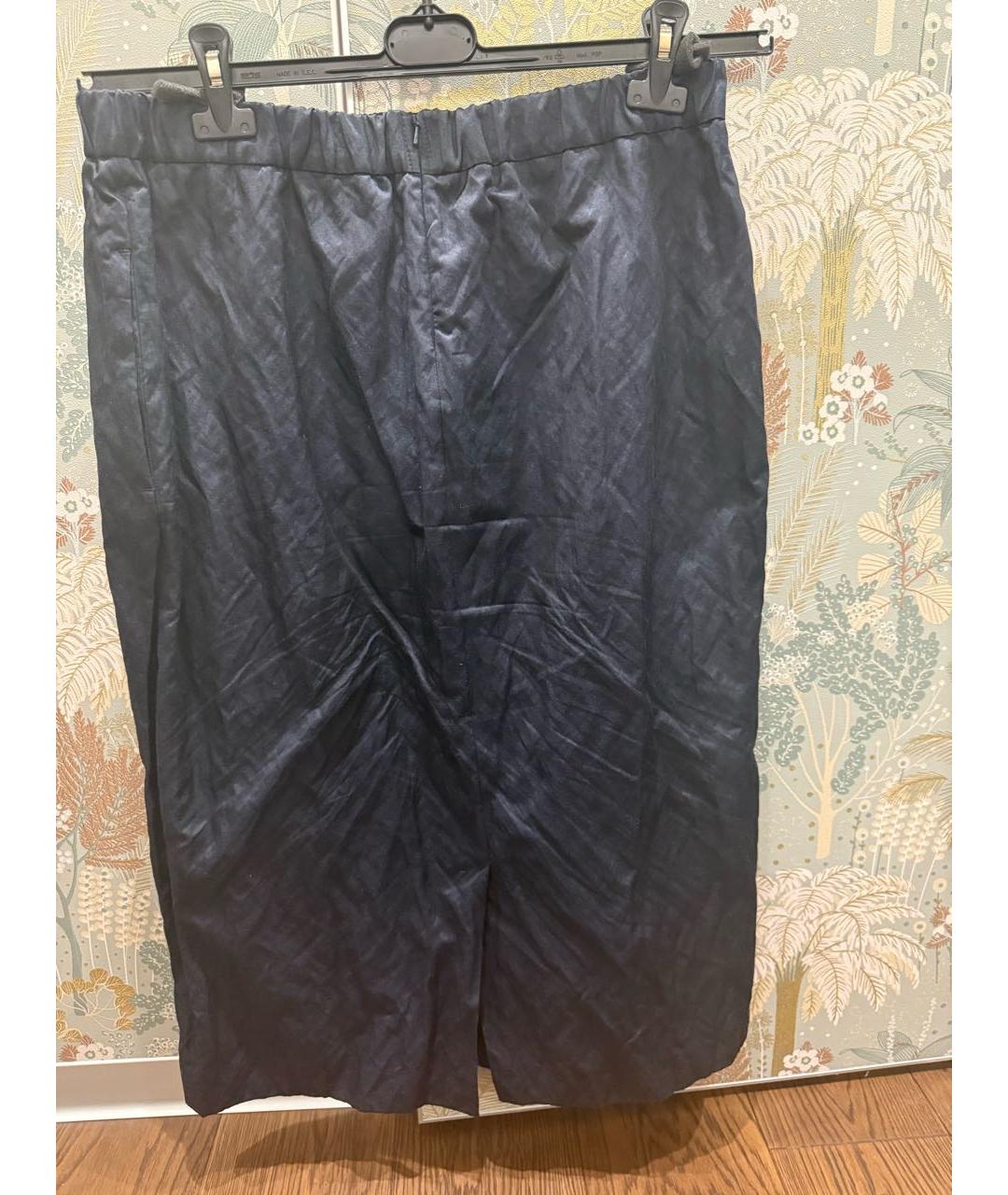 WEEKEND MAX MARA Черная полиэстеровая юбка миди, фото 3