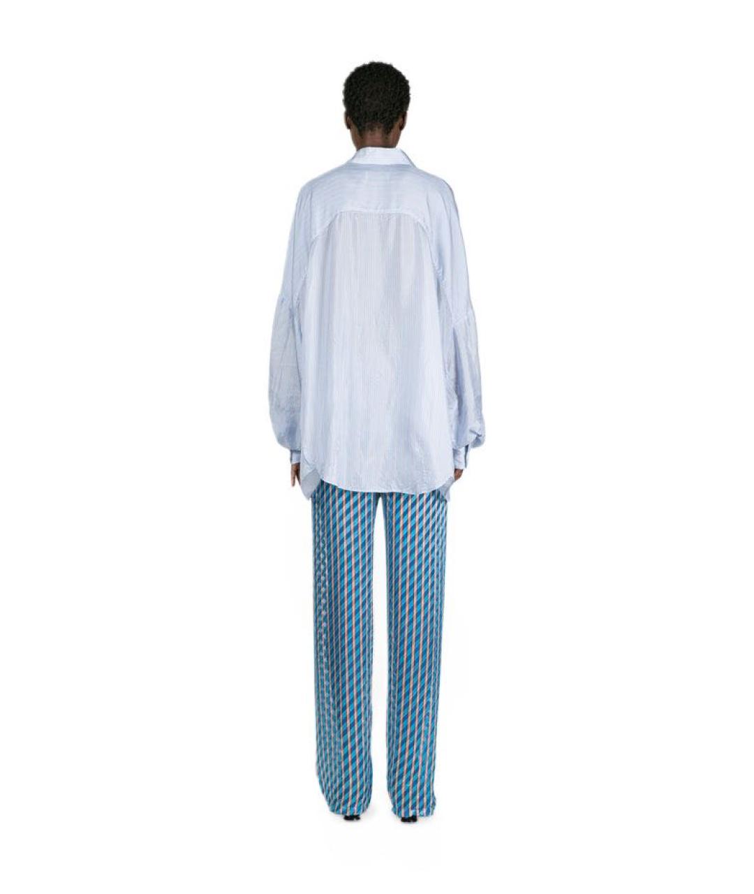 DRIES VAN NOTEN Голубая купро рубашка, фото 4