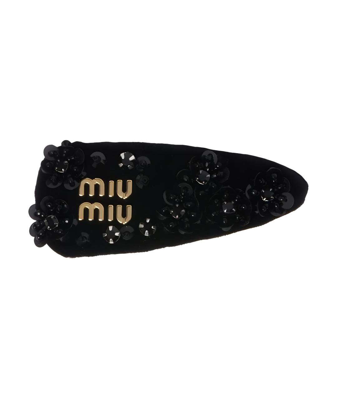MIU MIU Черная заколка, фото 1