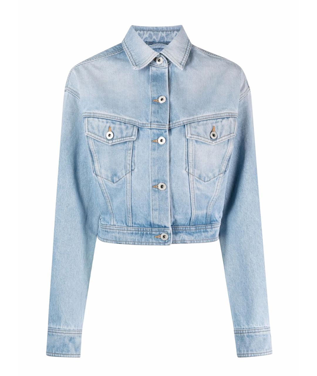 OFF-WHITE Голубая хлопковая куртка, фото 1