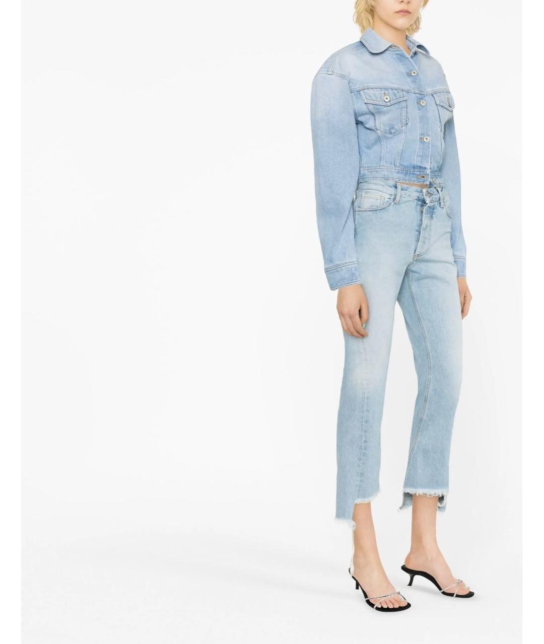 OFF-WHITE Голубая хлопковая куртка, фото 8