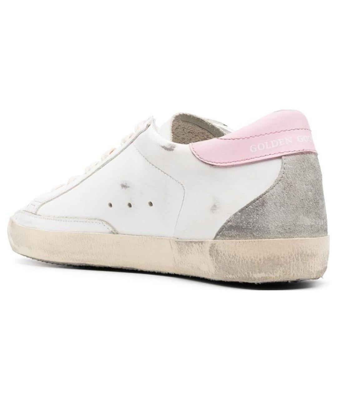 GOLDEN GOOSE Бежевые кожаные кроссовки, фото 4