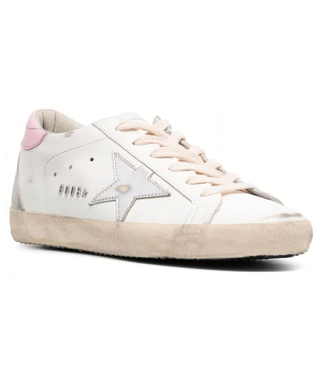 GOLDEN GOOSE Бежевые кожаные кроссовки, фото 3